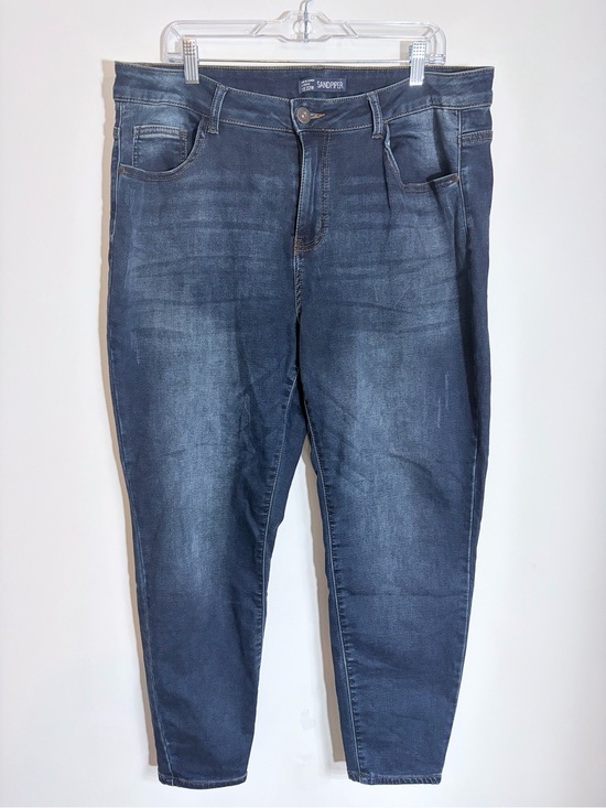 Sandpiper Denim - Sandpiper Women's Dark Blue Cropped Ankle Jeans Plus Size 22 W